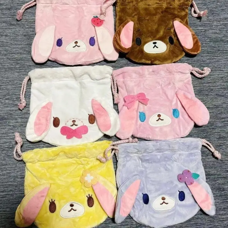 Bolsa de Maquiagem Kawaii Sugarbunnies, Bolsa Grande e Fofa com Cordão, Portátil para Armazenamento de Cosméticos, Presente para Amigos