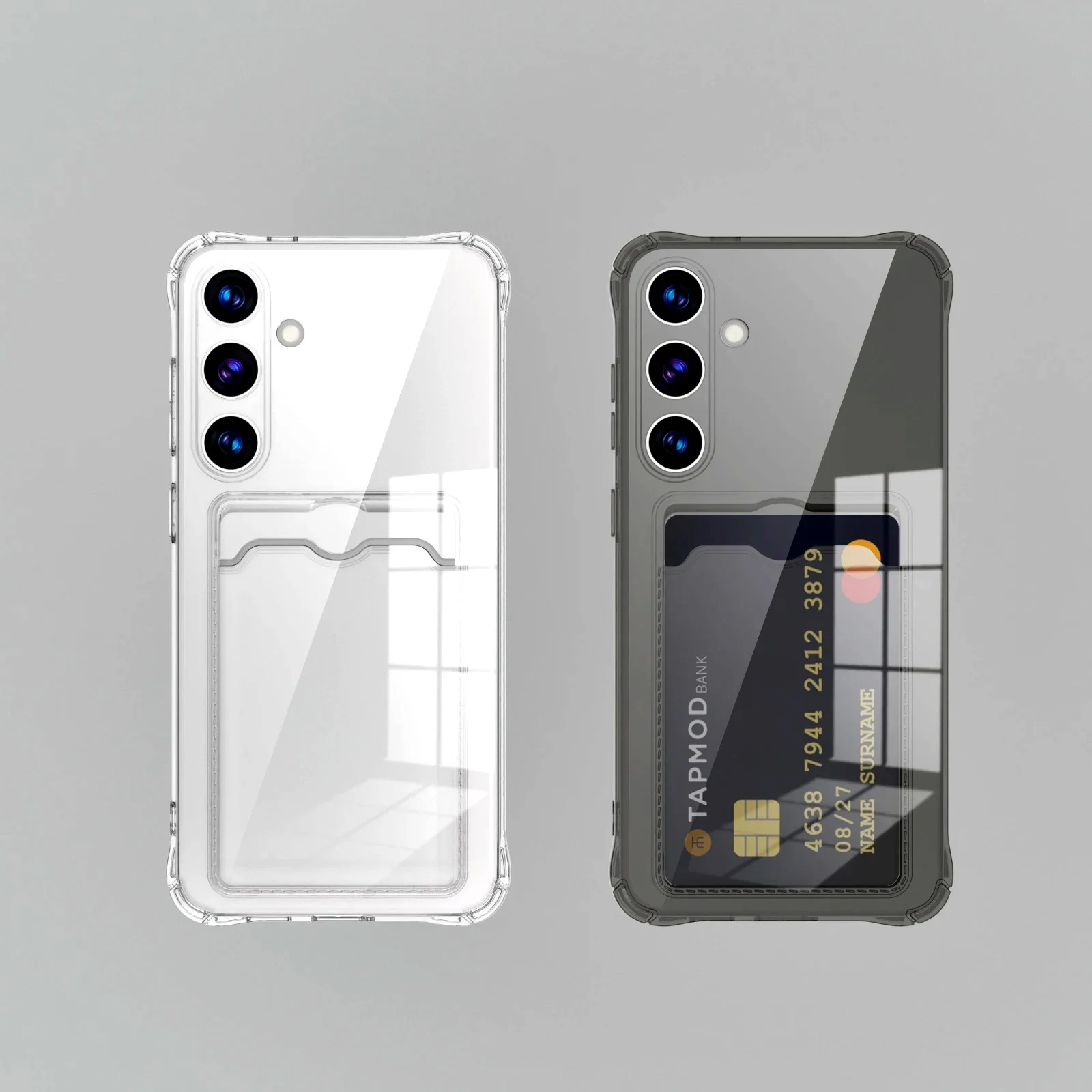 For Samsung Galaxy A57 A37 A27 A17 A07 A56 A55 A54 A36 A35 A34 A26 A25 A24 A16 A15 Case Clear ID ATM Card Slot Protection Cover