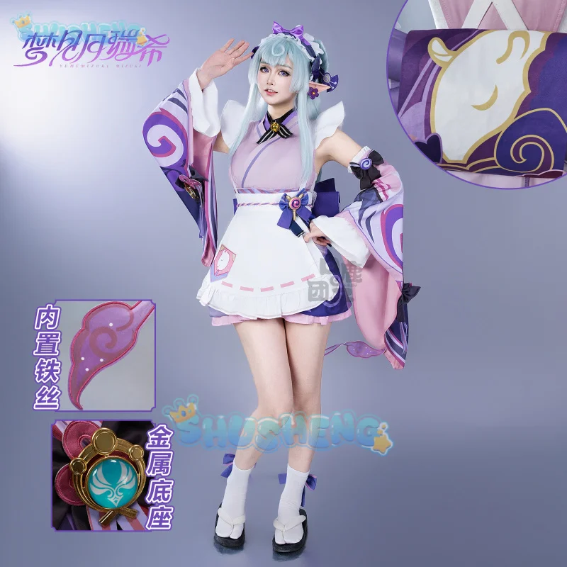 Genshin impacto yummatuki mizuki cosplay traje peruca avental headwear brincos jogo uniforme natlan festa de halloween para meninas femininas