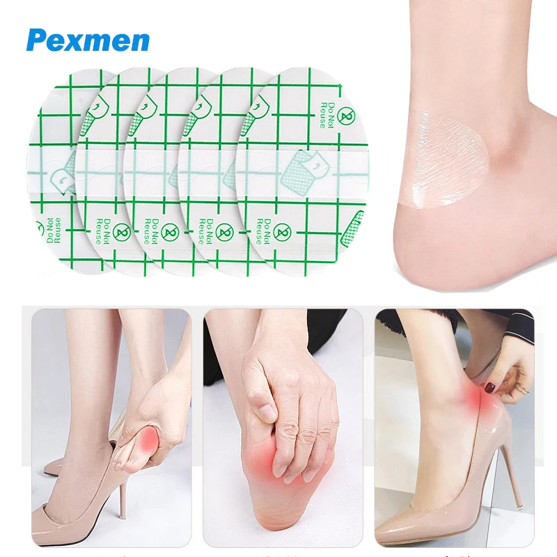 Pexmen 20/40Pcs Transparent Waterproof Ultra-Thin Self-Adhesive Heel Anti-Wear Sticker Foot Care Blister Protection Pads