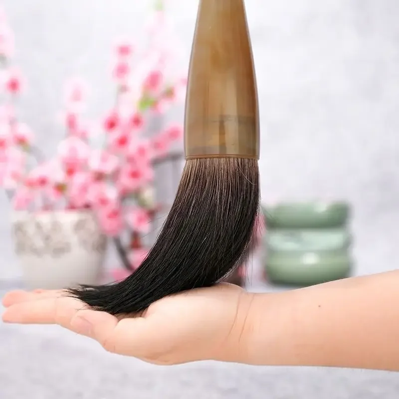 Adjustable Long Pole Mixed Hair Calligraphy Brush Woolen Large Hair Hopper-shaped Brush Large Character Ground Calligraphy