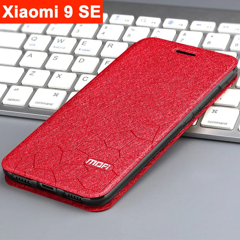 flip case for xiaomi 9se cover xiaomi mi 9se case leather back book tpu kickstand luxury glitter 5.97