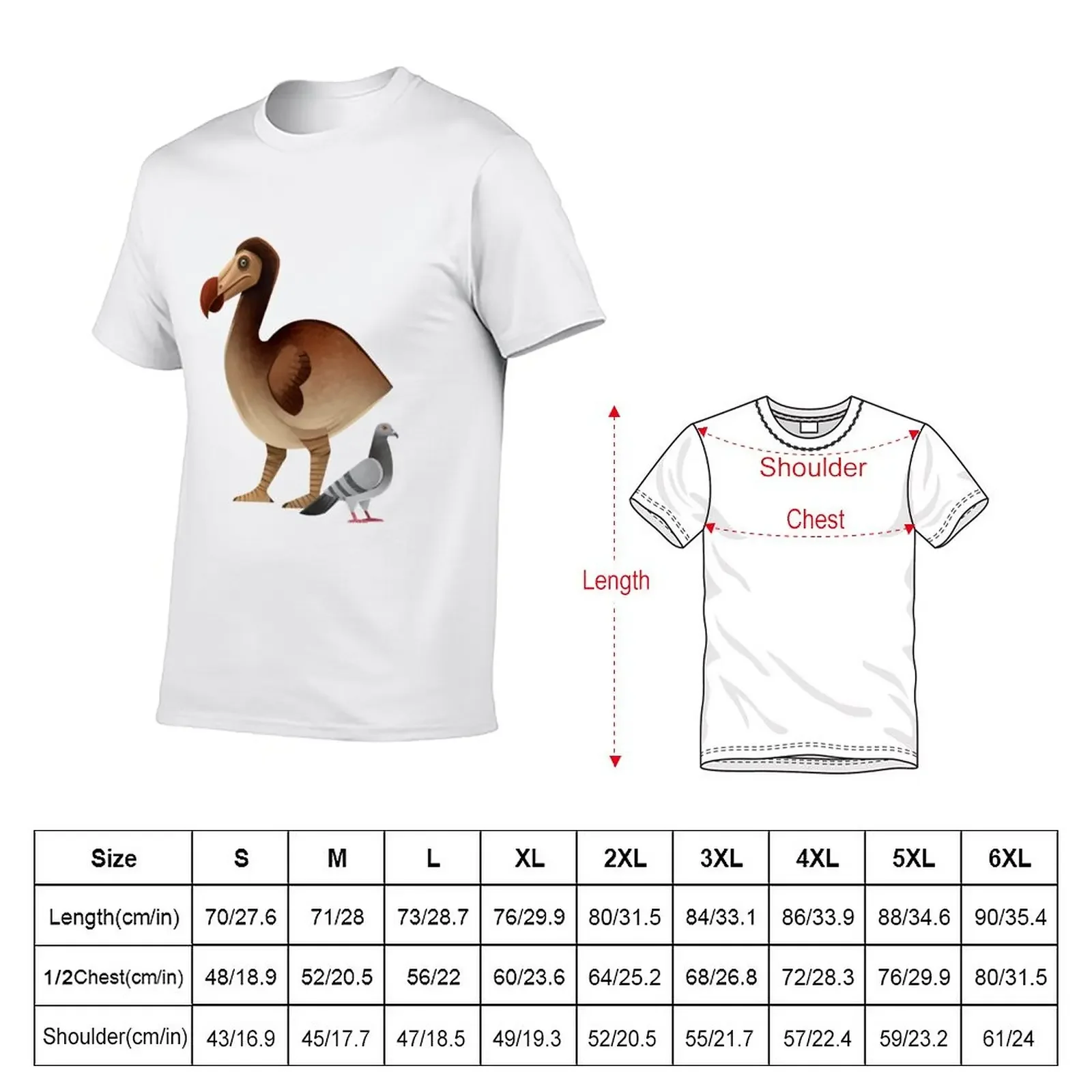 New Dodo and Pigeon T-Shirt kawaii clothes oversizeds sublime anime shirts men