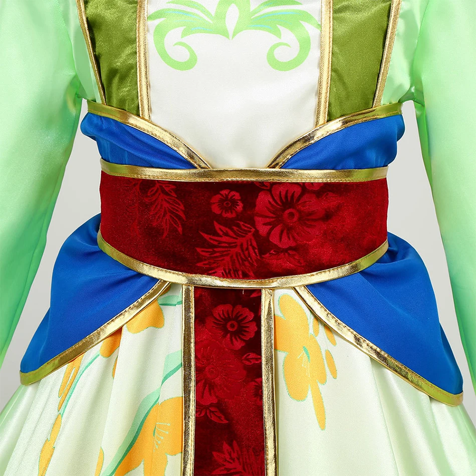 Costume traditionnel Hanfu chinois pour enfants, robe de princesse Mulan Cosplay pour filles, tenues de spectacle pour fête d'anniversaire d'halloween