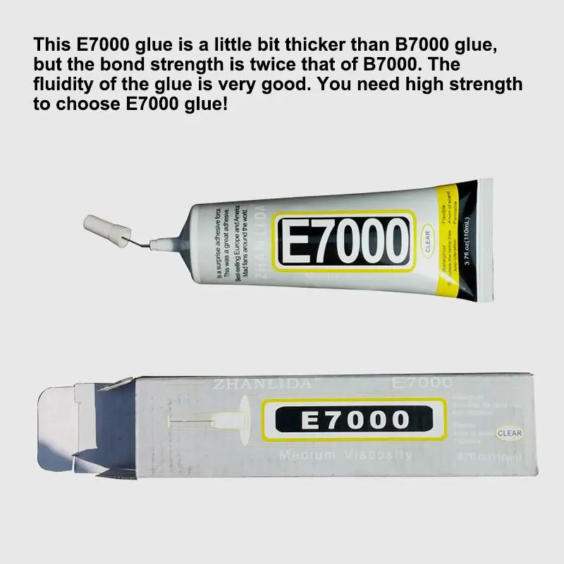 Жидкий клей E7000, 50 мл/110 мл, более мощный клей из смолы, прочный клей, прозрачный многоцелевой супер герметик, ручной Клей «сделай сам»
