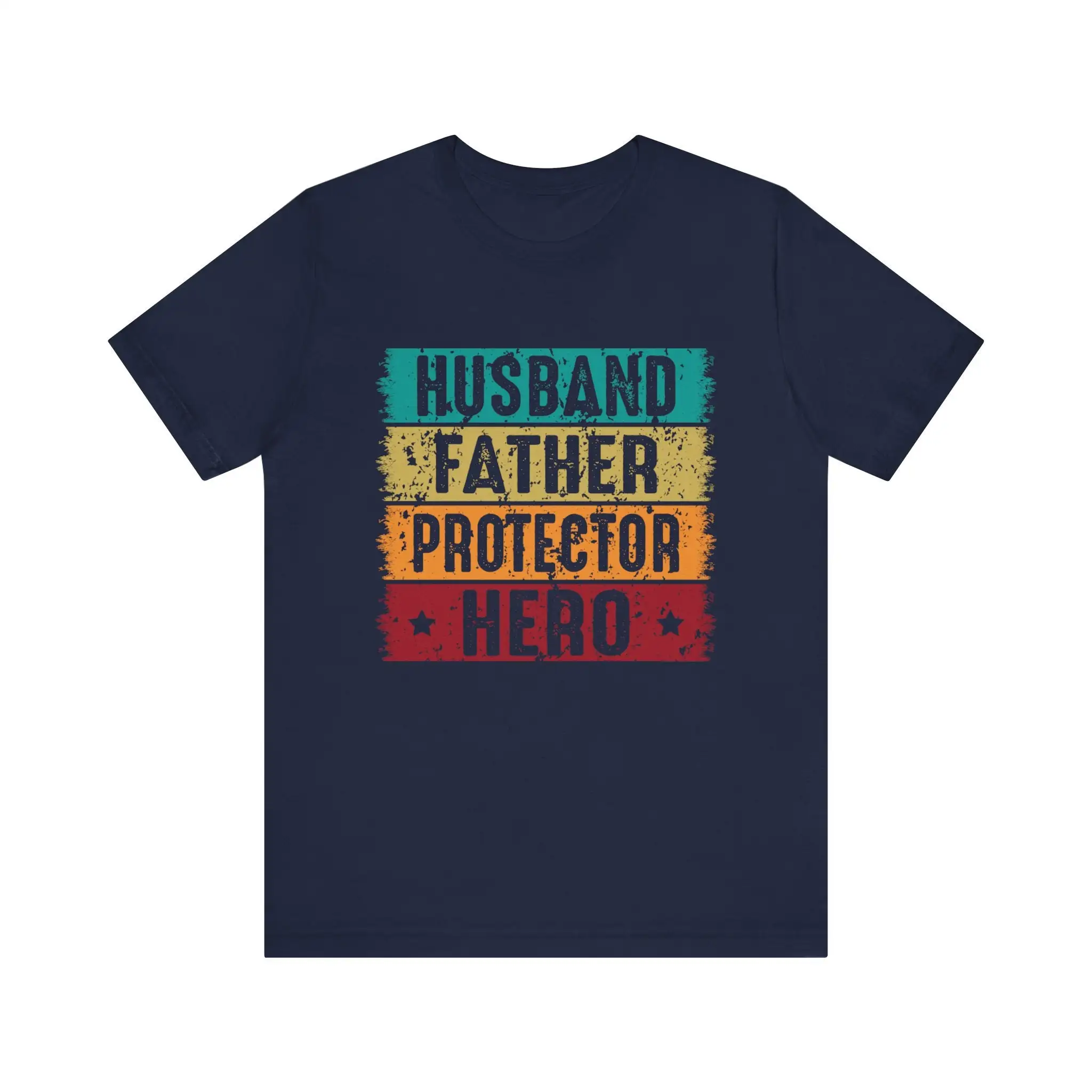 Husband Father Protector Hero T Shirt Perfect For Dads Celebratory And Comfortable Father'S Day Apparel