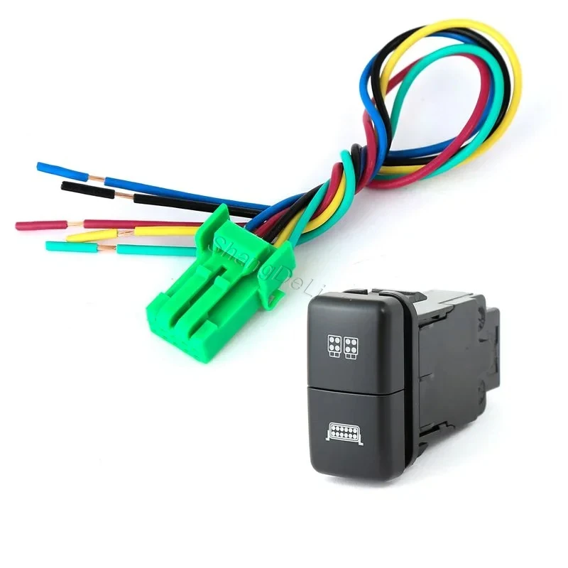 1 STÜCK Dual Switch BSM LED DRL Netzschalter Nebelscheinwerfer Scheinwerferschalter Taste Für FJ Land Cruiser Prado 120 LC100 – Detail 5