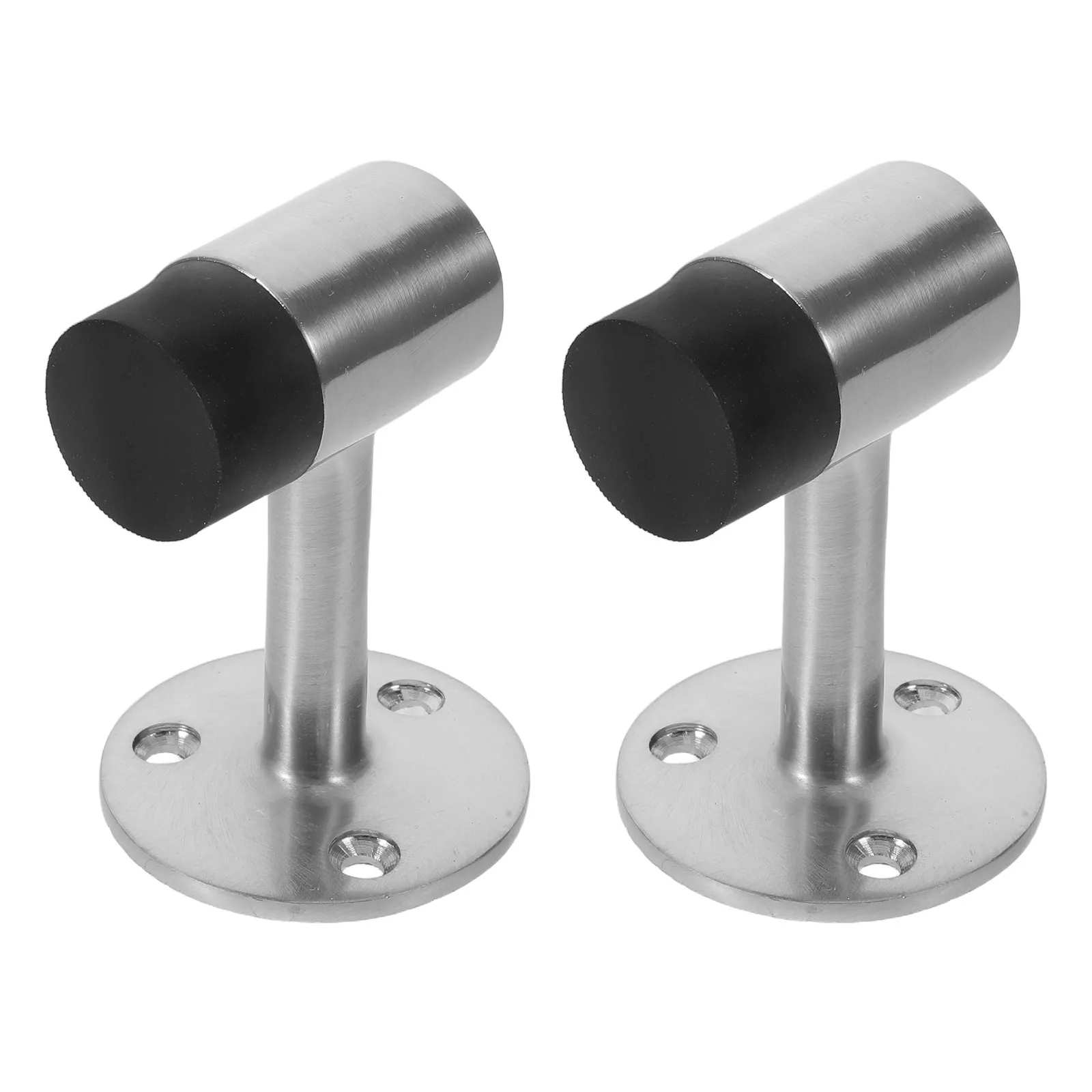 2Pcs Floor Door Stopper 3 Inch with Rubber Head Floor Mount Anti Impact Door Stop Crash Guard Holder for Apartment Living Room