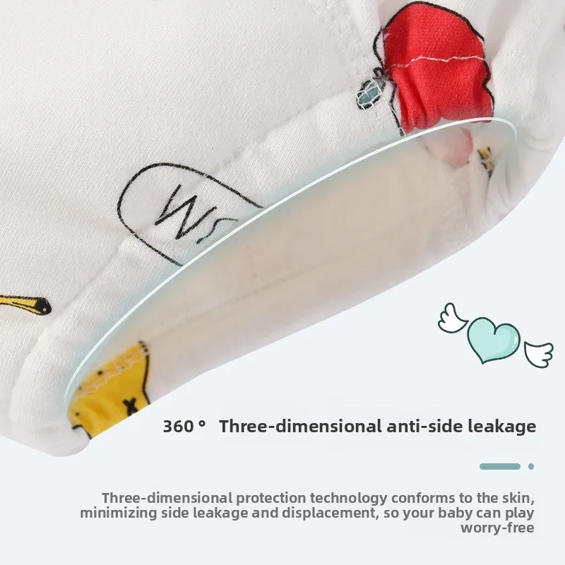 سروال تدريب للأطفال قابل للغسل من القماش القطني حفاضات قابلة للتنفس ملابس داخلية للتدريب على المرحاض جديد
