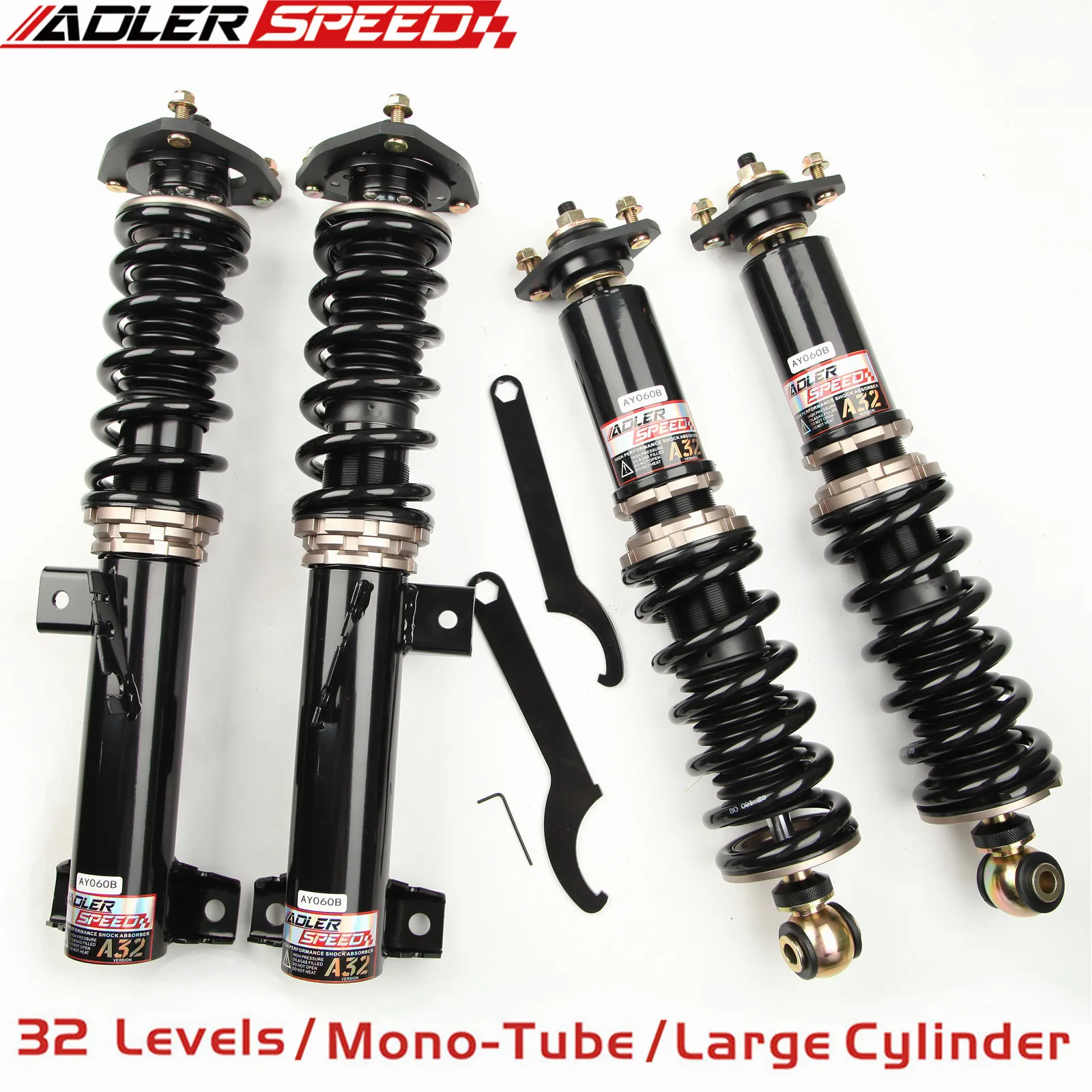 

ADLERSPEED Coilovers For BMW E36 92-98 323 325 328 32 Way Adj. Damper - True Coilover Setup