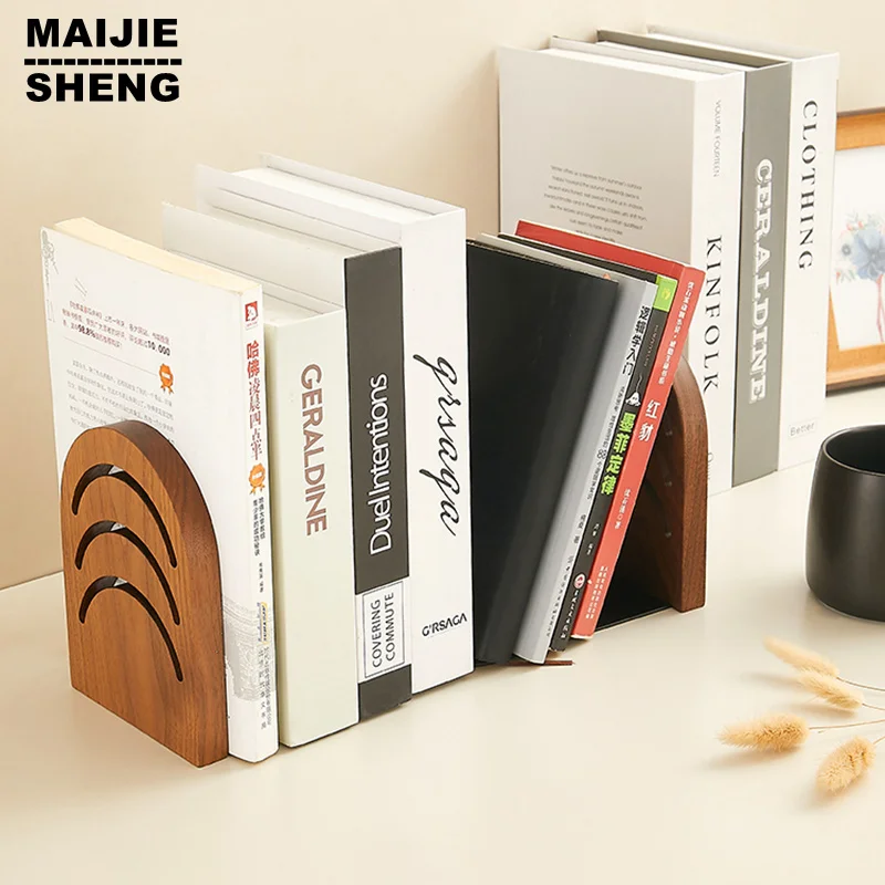 Natur Holz Buchs tützen Desktop Bücherregal Schreibtisch Veranstalter Büro Home Buch Zubehör Lagerung Buchhalter Holz Bücher enden