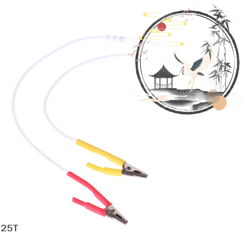 

1pcs 19.5cm Tens/Ems tieline Alligator Clip Cable Wire Electrode For SDZ-II Electronic Acupuncture 2mm Pin Type Cable