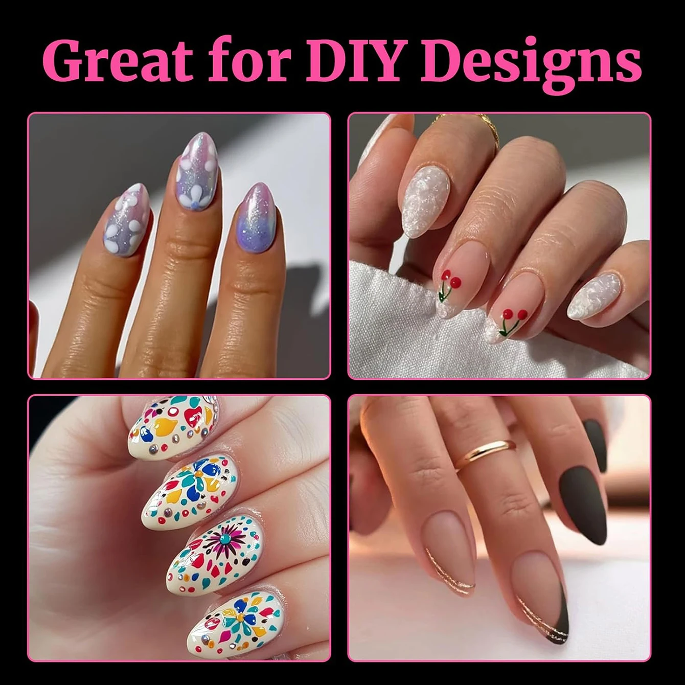 120 Stück kurze, mandelförmige, halbmattierte Kunstnägel – perfekt für Nageldesign und Nagelverlängerungen im Salon, ideal für Dates und den Alltag – Detail 5