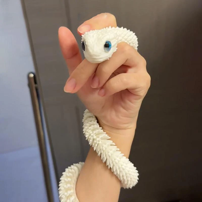 レインボースネークデザインオーナメント,3Dプリントジョイント,モバイルハンド,デスクトップオーナメント,動物モデルおもちゃギフト
