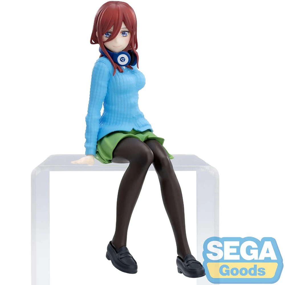 SEGA Nakano Miku Premium Chokonose Figure The Quintessential Quintuplets Original Anime Figure Collectible Model Toys Gifs