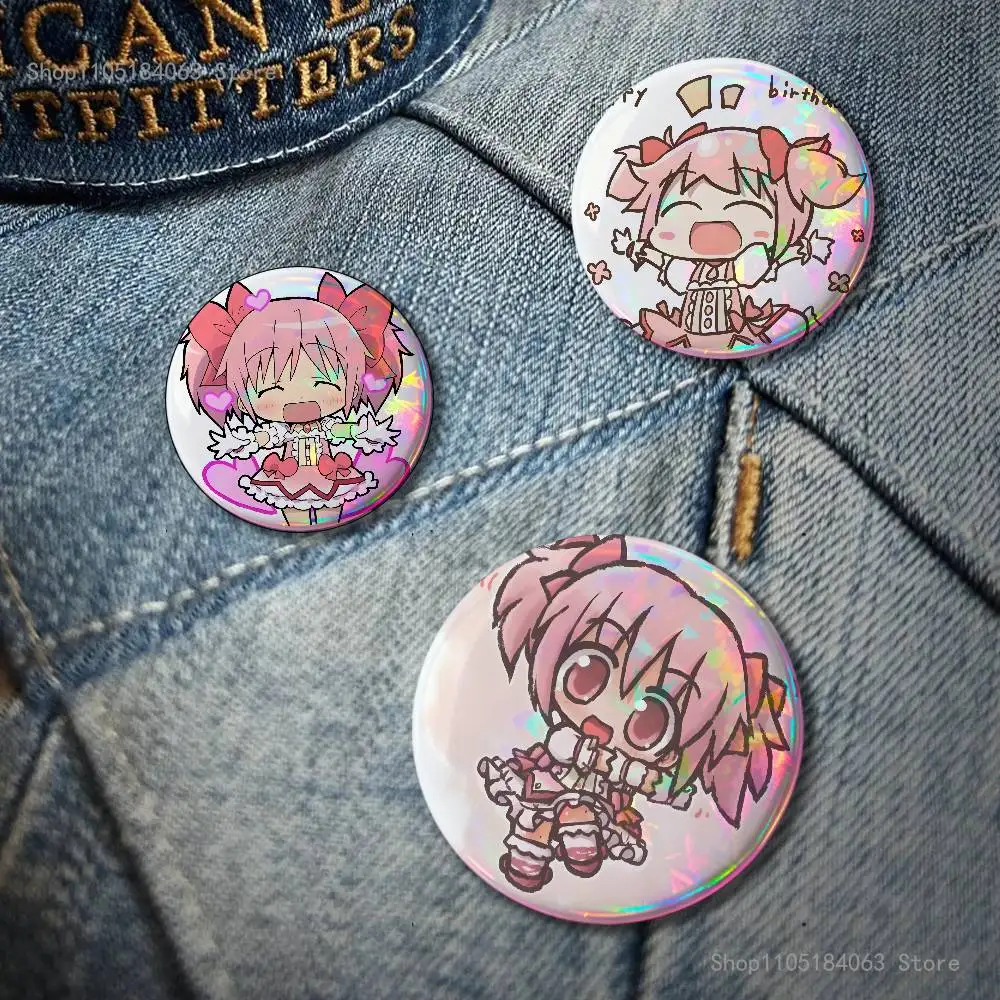 P-Puella M-Magi Madoka M-Magica Badges Button Round Creative Pin Brooch Badge Bag Decor Fans Collect Friends Gifts - view 2