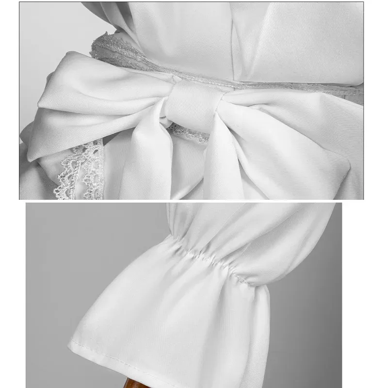 CyALIEN STAGE Young Sua أزياء تنكرية شعر مستعار فستان أبيض لحفلة الهالوين امرأة لطيفة سوداء الطبقات شعر مستعار أخضر متدرج