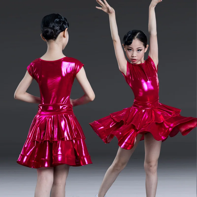 Children's Latin dance dress children's competition regulations performance Dress Dance Skirt Girls Summer Dress