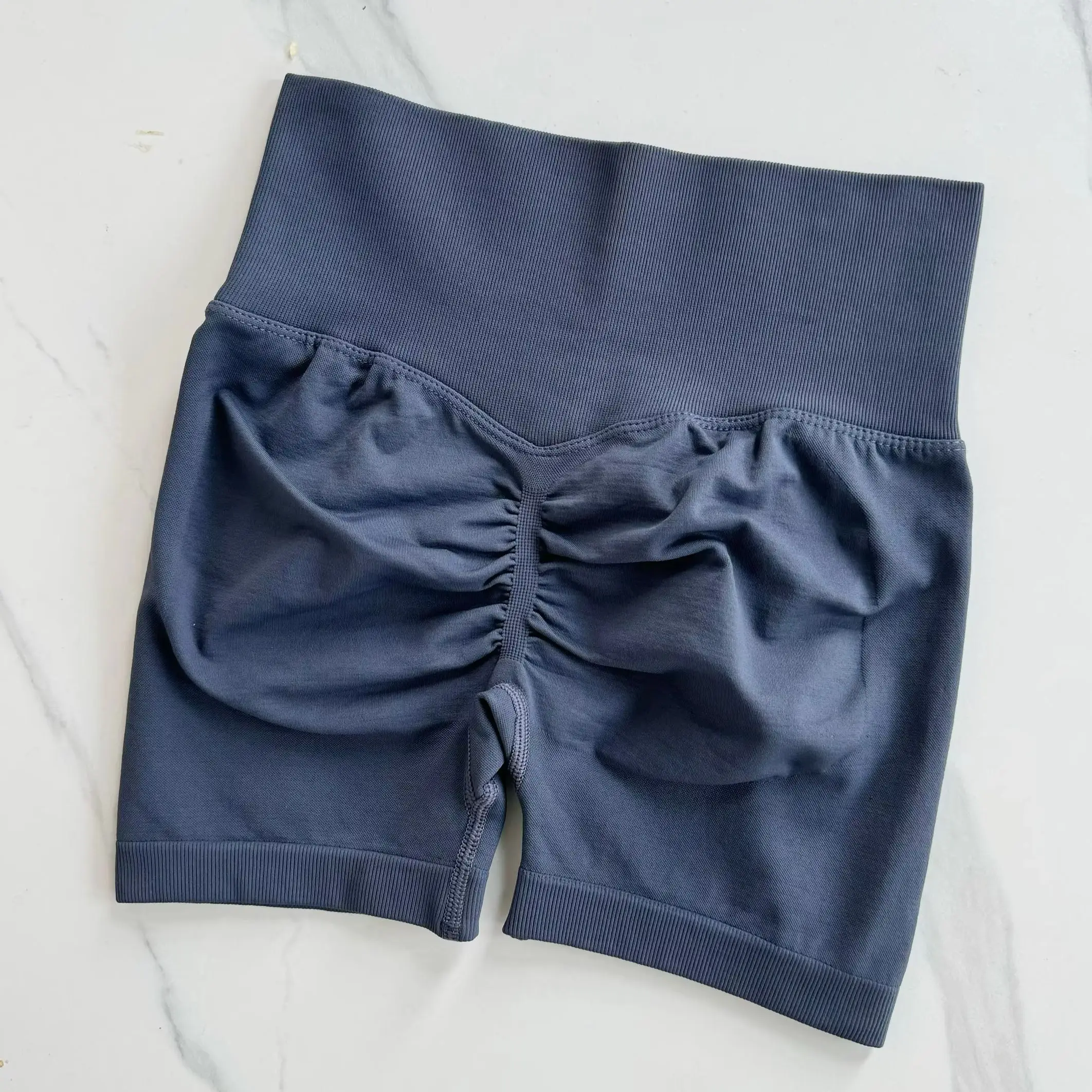 Women's High-Waist Quick-Drying Yoga Sports Shorts Cinched Waist Elastic Hip Lifting Breathable Fitness Running Shorts