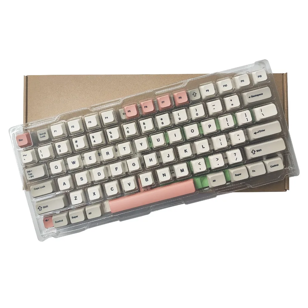 9009 Retro Type Key Cap XDA PBT Thermal Sublimation 138Keys Korea Japanese Russian Thai Word Root for Customized Keyboard Parts