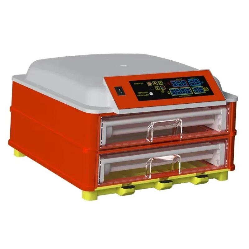 2026 Red and Yellow Egg Incubator, 92 Egg Capacity with Control Panel & Extractor Fan for Precision Hatching