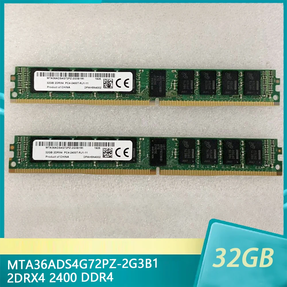 1 pz per MT RAM 32GB 32G 2 drx4 2400 DDR4 REG Half U striscia stretta VLP MTA36ADS4G72PZ-2G3B1 memoria Server