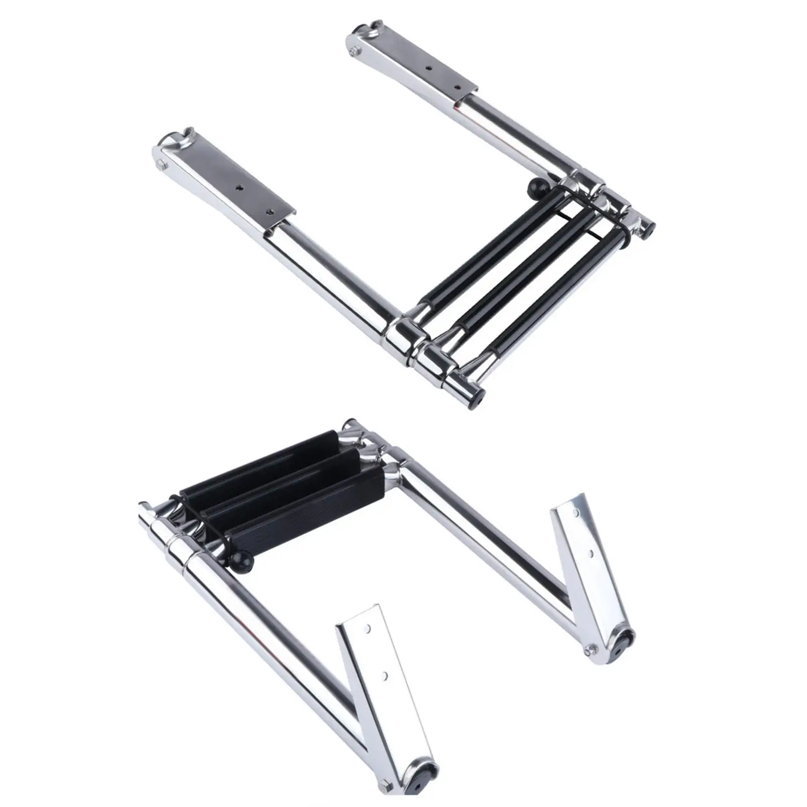 

Pontoon Boat Ladder, Folding Ladder Equipment Non Slip Boarding Ladder Extendable Ladder for Camper RV, Pontoon Boat, Yacht