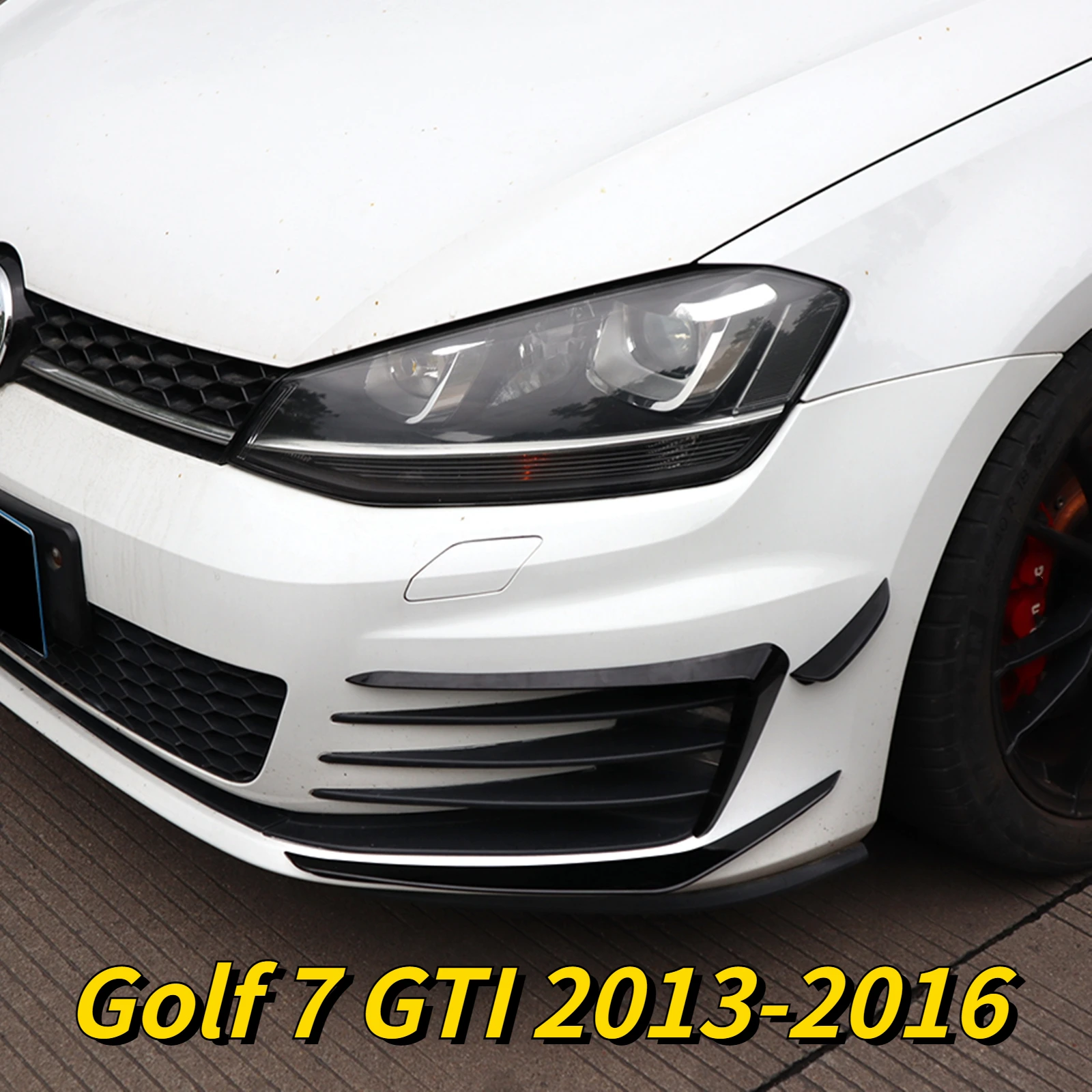 Front Bumper Side Air Vent Trim For Volkswagen VW Golf 7 GTI 2013-2016 Black Car Intake Frame Grille Splitter Spoiler Canard Lip