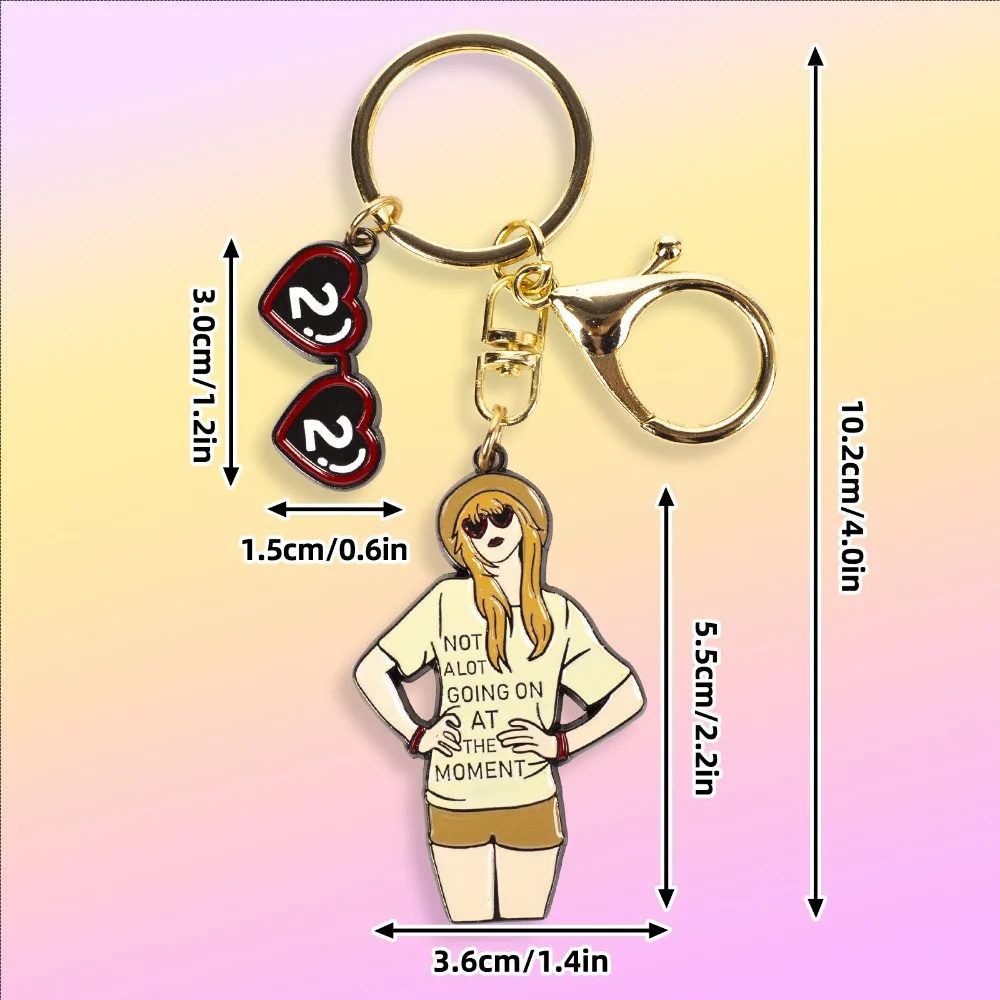 Pop Music Female Singer Cute Metal Keychain for Ladies' Handbag and Women Satchels Decoration Gift Concert Birthday Gift