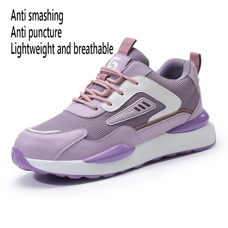 

Summer New Breathable Women's Anti Smashing Anti Piercing Safety Shoes Kevlar Lightweight Wear-resistant Protective Shoes