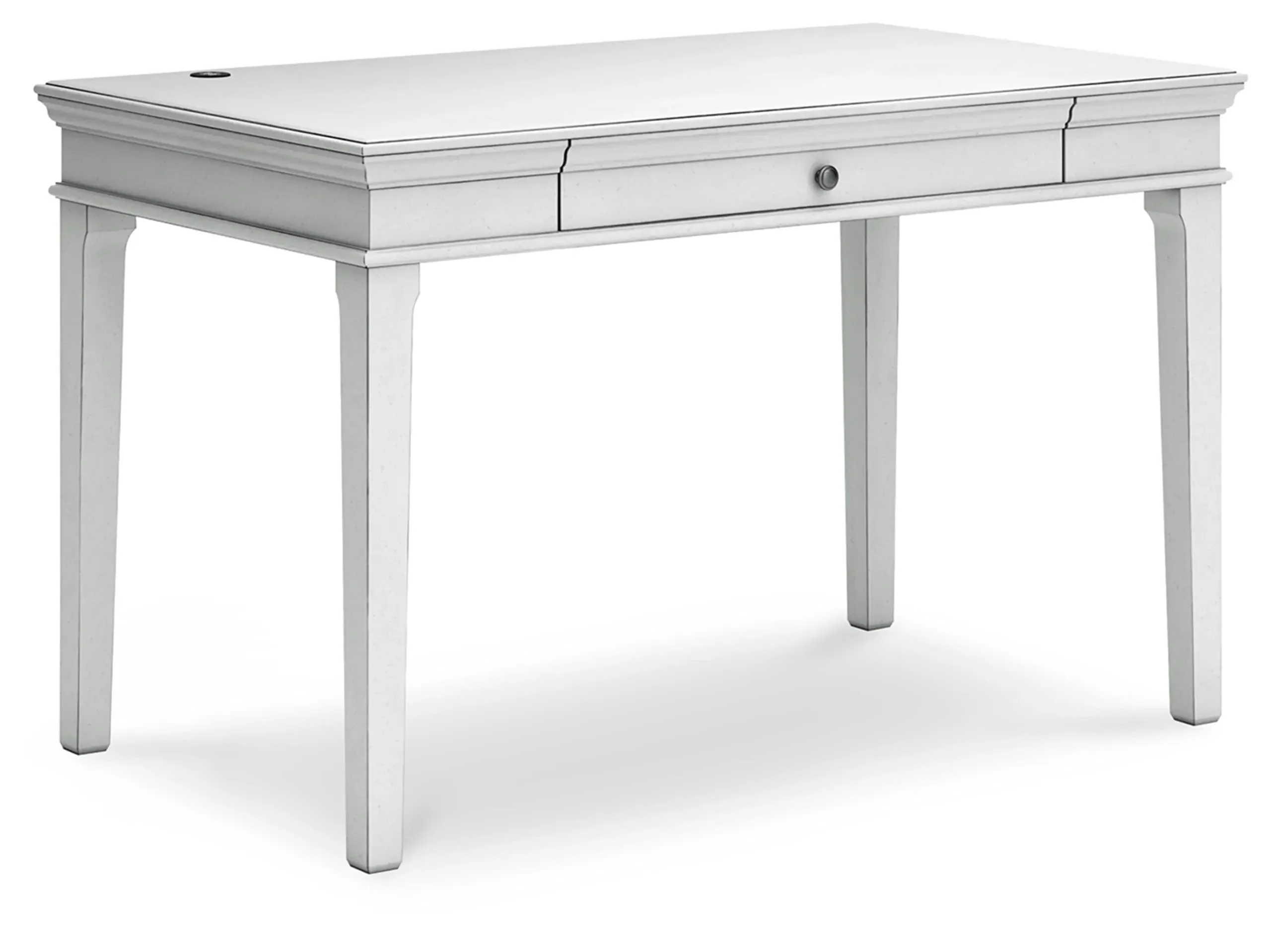 

Ashley Kanwyn-Classic Home Office Small Leg Desk, 1 Drawer and USB Ports, White, Signature Design