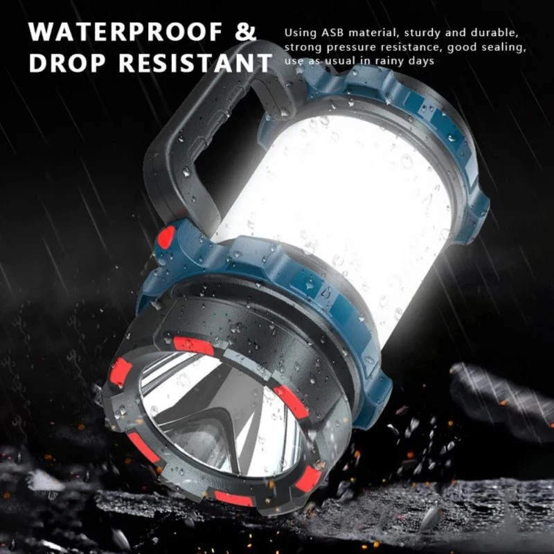 New LED Camping Lantern 4800mAh Searchlight Power Bank Waterproof Camping Flashlight For Hiking Emergency Home Outdoor