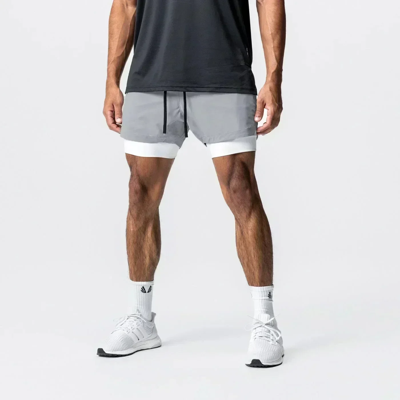 Solo Leveling 2026 New Hot Anime Red Cotton Shorts Men Women Orange Character Blue Glow Scouting Legion Text Black Lining 2025