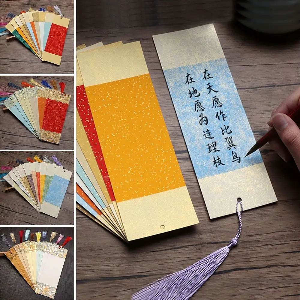 

5/10Pcs Creative Xuan Paper Bookmarks Funny Hand-painted Book Page Clips Stationery DIY Pagination Mark