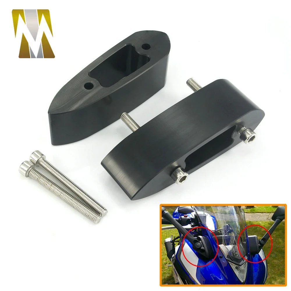 Mirror Riser for Yamaha YZF-R3 YZF-R25 Motorcycle Parts for YZF R3 YZF R25 Extenders Extension Adapter Kit 2104 2015 2016 2017