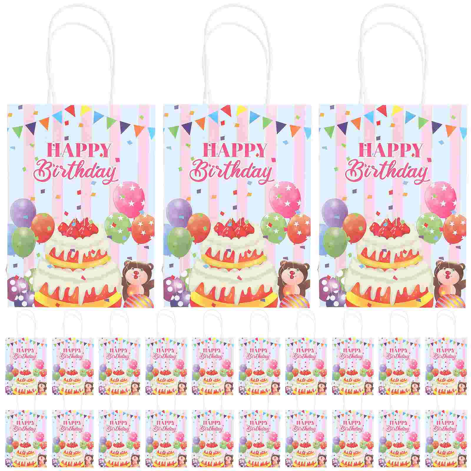 24pcs Gift Bag Goodie Bags Gift Bags With Handles Candy Bags Bulk Gift Bags For Presents Birthday Party Favor Bags Party Goodie
