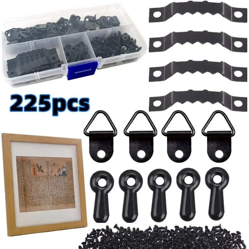 

Пилообразная рамка для фотографий, вешалка, подвесная художественная работа, фото, настенная живопись маслом, зеркало, 3 цвета, пильные зубные крючки с винтами, аксессуары