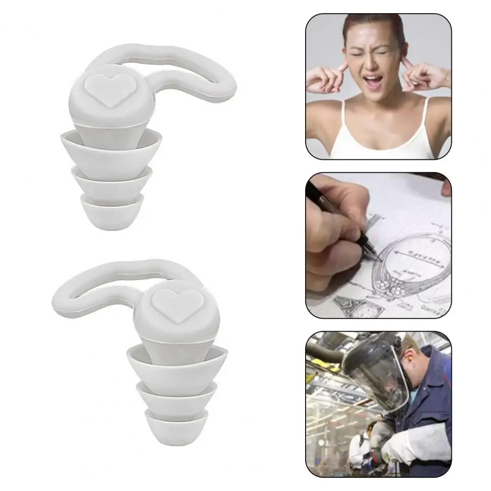 Umbrella-shaped Fit Earplugs Portable Dolphin Sleeping Earplugs 40db Noise Reduction for Workshops Naps Students Waterproof