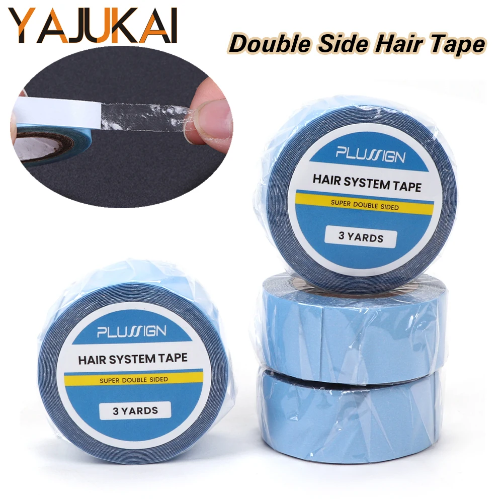 Hair SystemsTape For Lace Front Blue Double Sided Wig Tape For Hair Extensions 0.8Cm Width Adhesive Tape Wig Styling Tools