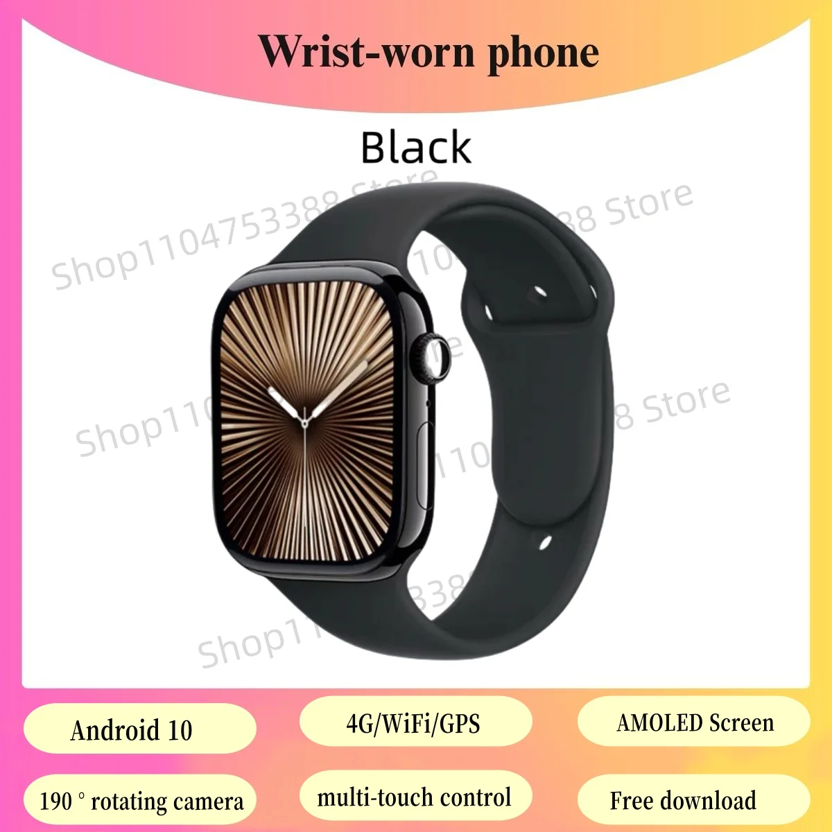 

CD99 Smart Watch 4GB RAM AMOLED Wifi ROM GPS 64GB Position APP Download Bluetooth Men Women Cellular Card Version Smartwatch