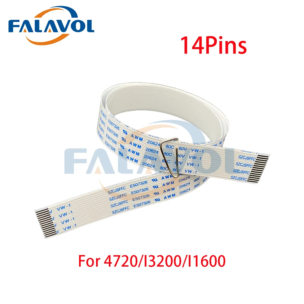 FALAVOL 20PCS 14Pin Head Data Cable For Epson 4720/I3200/I1600 Head For UV Flatbed Printer Printhead 14P FFC Flat Data Cable