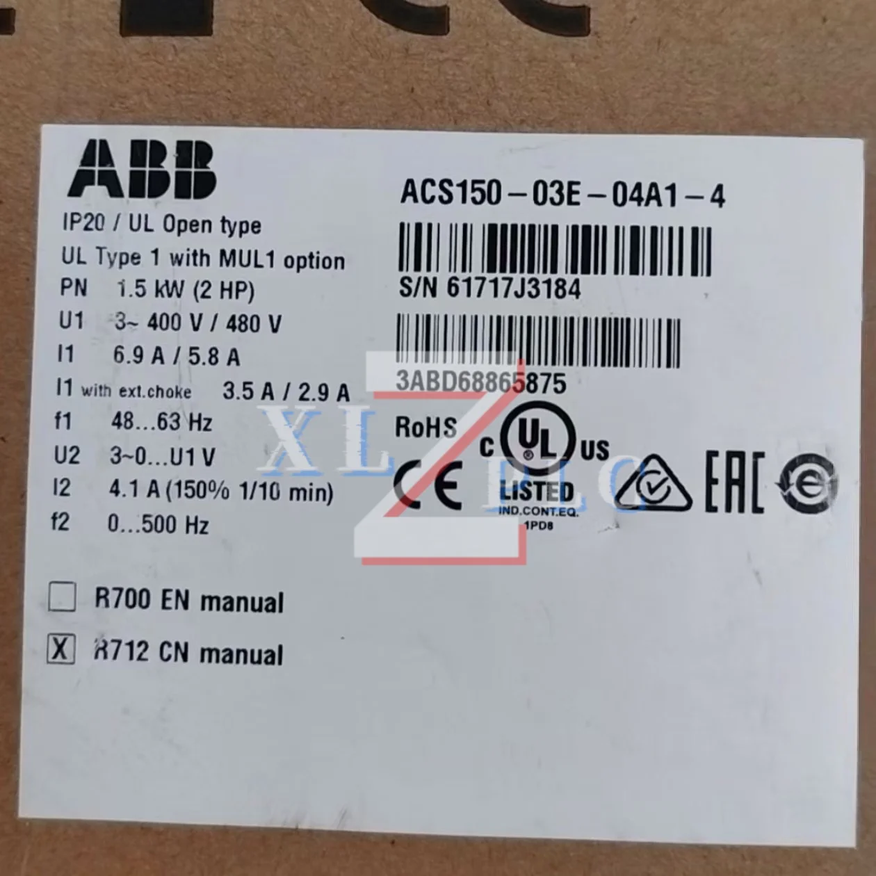 جديد في المخزون محول التردد ACS150-03E-03A3-4 ACS150-03E-04A1-4