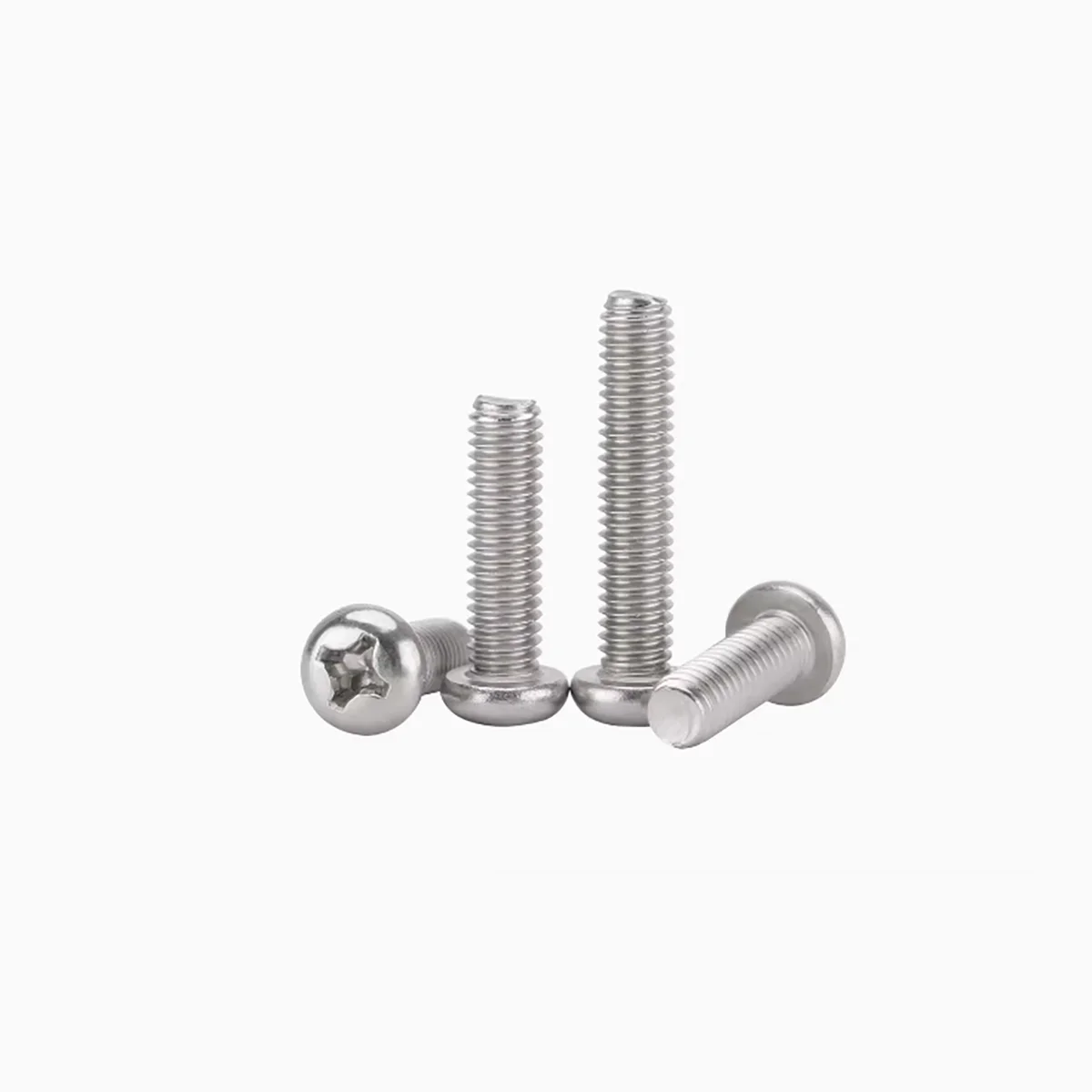 304 Stainless Steel Cross Pan Head Screw / Round Head Small Bolt M1.6M2M2.5