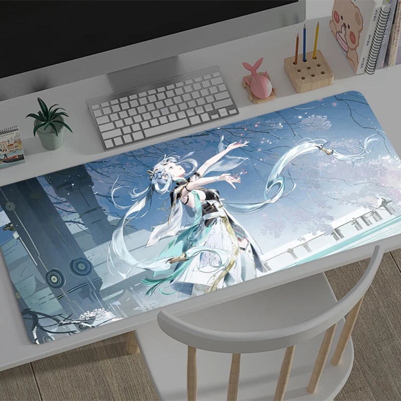 

Mouse pad Large Wuthering Waves Jinhsi e-sports game player mouse pad laptop keyboard pad non-slip mat coaster PC Anime Mousepad