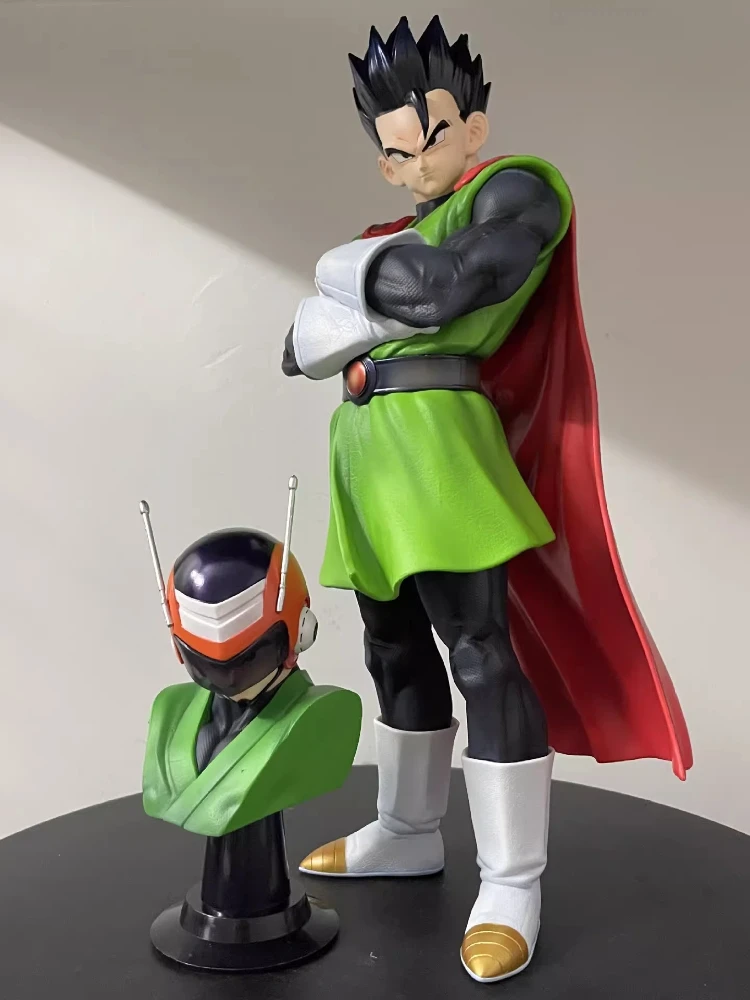 29/33 cm Dragon Ball Figuur Grote Saiyaman Gohan Videl Action Figure Dubbele Hoofd Standbeeld Anime Paar Model Verzamel Speelgoed decor Gift - afbeelding 2