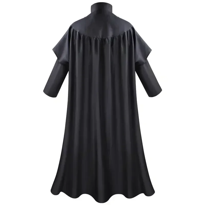 Robe Magic Wand Professor Severus Snape Cosplay Costume Harrypott School Black Cloak Shirts Suits Halloween Party For Men Women