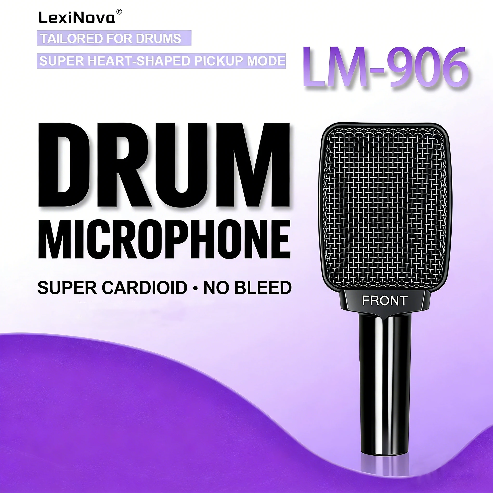 

LM904/LM906 Hypercardioid Professional Instrument Microphone With Clip Dynamic Drum Hang Microphone Concert Performance Record