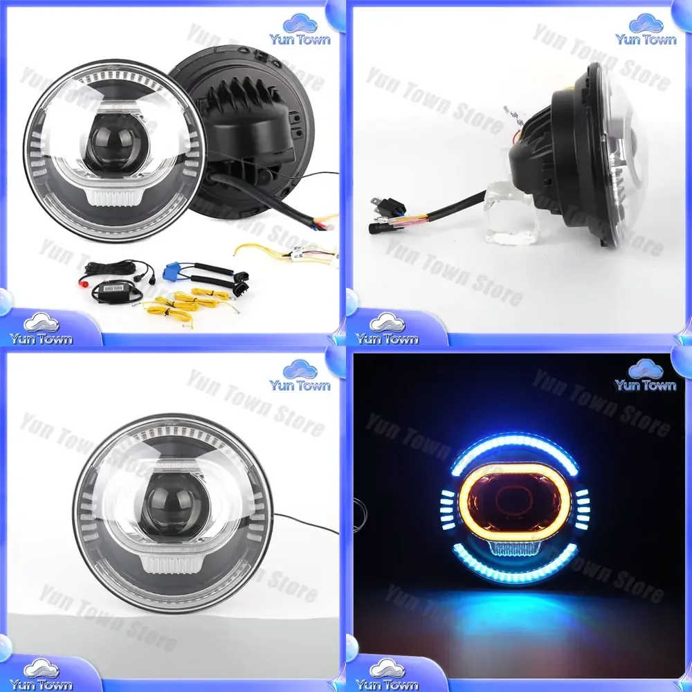 Offroad 7 Inch LED Work Lamp RGB Color 50W DRL for Vehicles Driving Light for Car Accessories for Offroad SUV UTV ATV LED