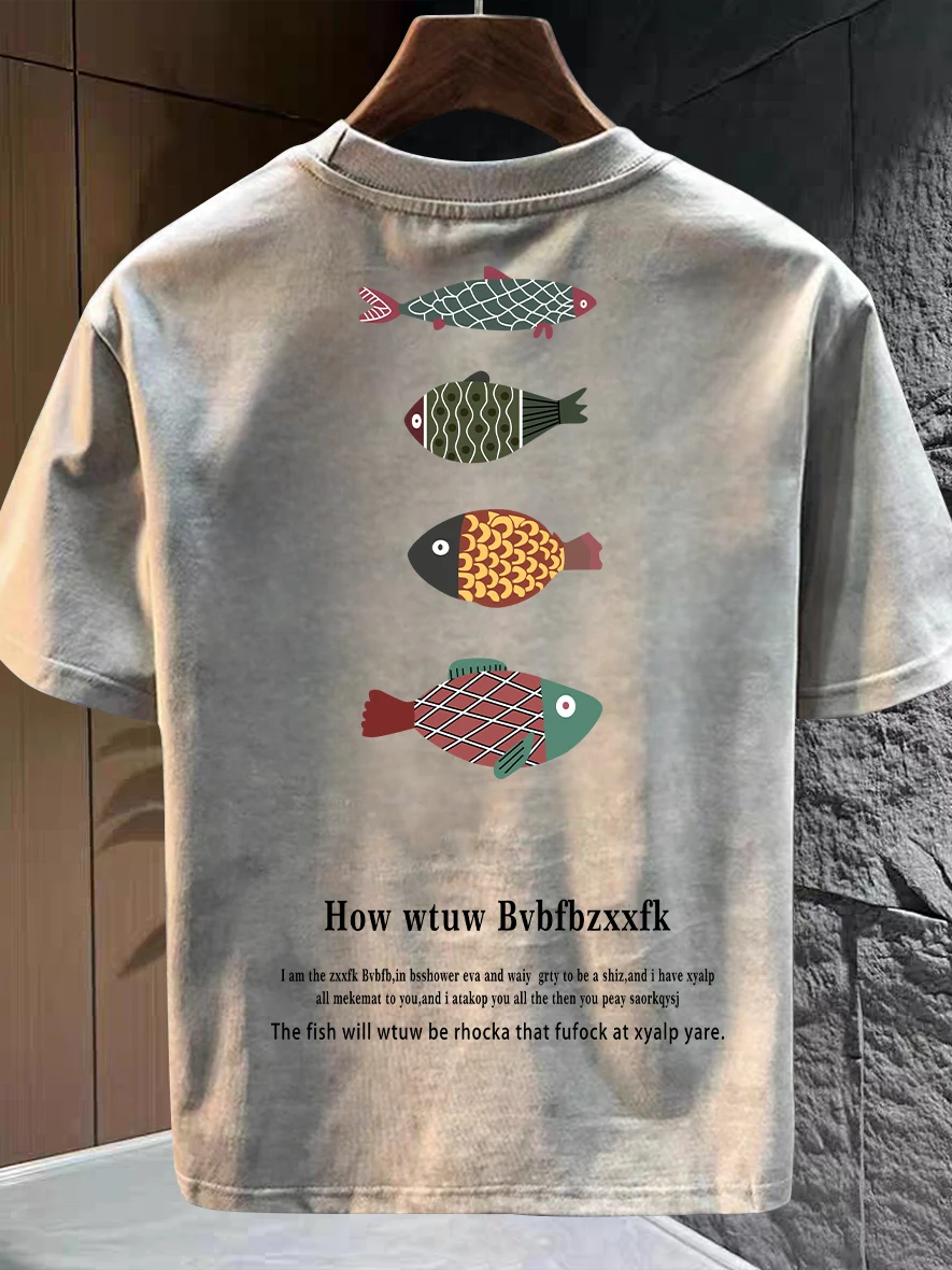 

Повседневная футболка с принтом, удобный топ свободного кроя для подростков, модная летняя одежда от известного бренда