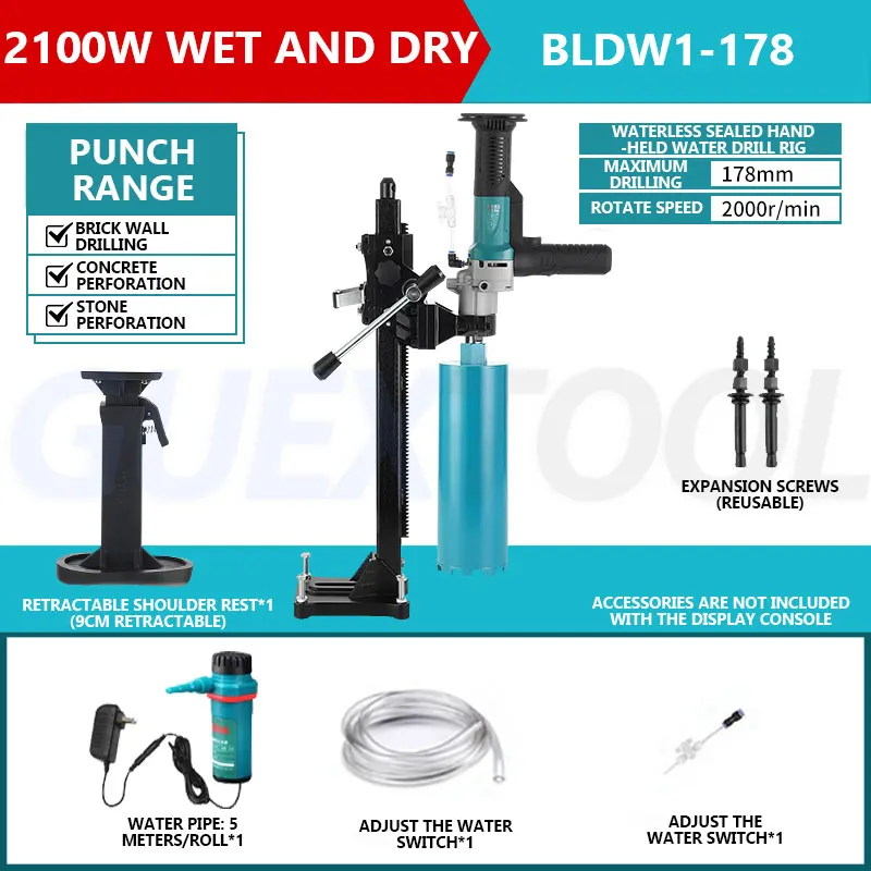 

Professional Brushless Core Drilling Machine Wet Dry Dual-use Drilling Machine For Air Conditioning/Range Hood/Drainage Pipe